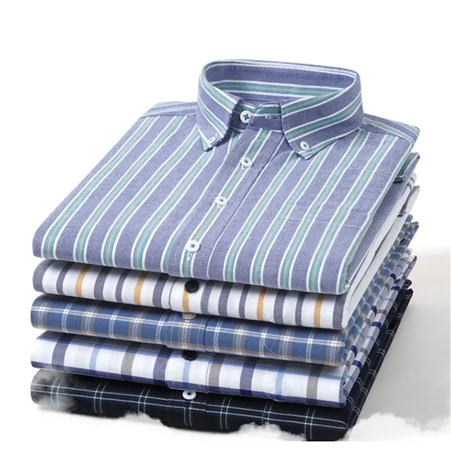 cheap oxford custom stripe camiseta plus size slim fit para hombre vintage long sleeve t shirt hombre