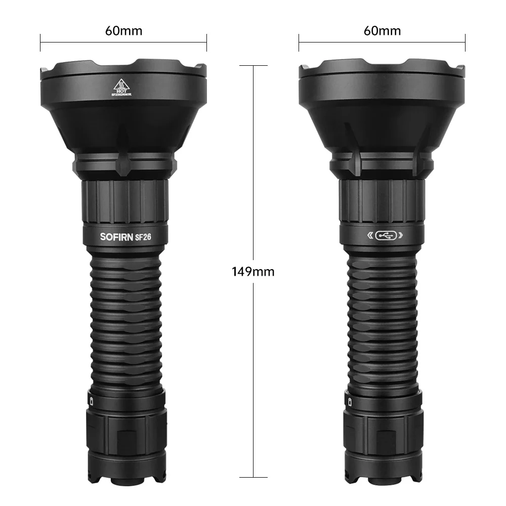 sofirn sf26 照射距離964m LEDライト Sofirn SF26 21700 Tactical Flashlight 2000lm 964m Long-Range
