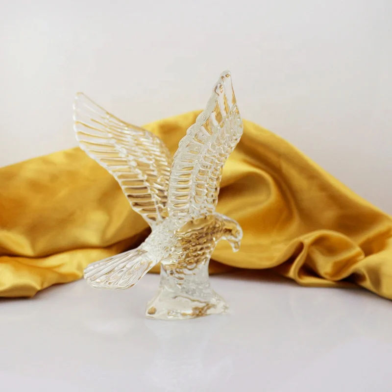 2024 K9 Crystal Eagle Statue Trophy Crystal Figurine for Business Gift Office Decoration