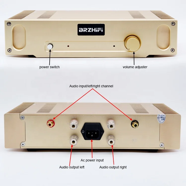 BRZHIFI AUDIO Hood 1969 クラスAパワーアンプ デュアルチャンネル