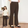 Brown Plus size office slacks dress pants