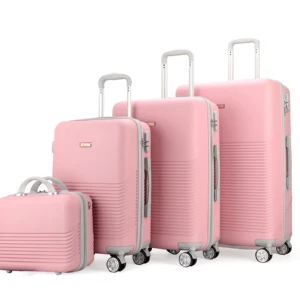 Factory Price Customize Travel Trolley Case Bag 4PCS  ABS Hardshell Lightweight Carry on Suitcase Luggage