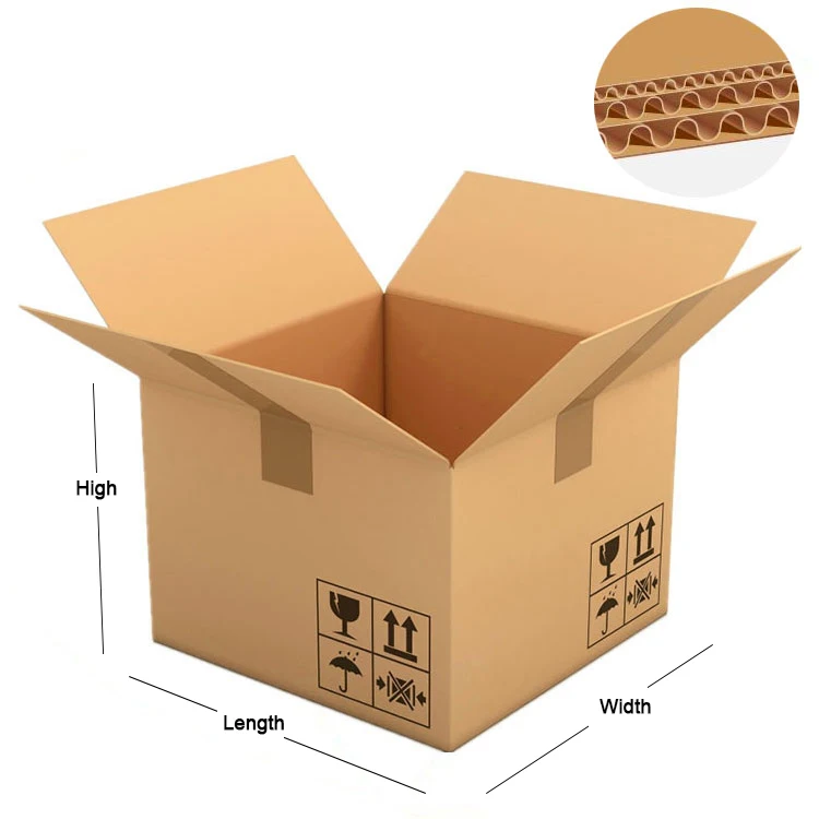Factory Outer Carton Big Small Size Cardboard Paper Carton Flat Packed Boxes Corrugated Cardboard Shipping Carton Box