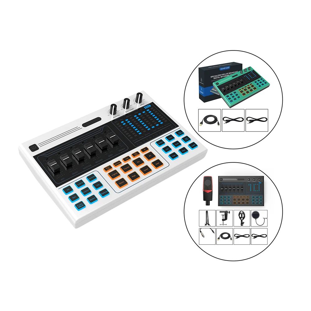 Студийная речь для пения в прямом эфире многоканальный звуковой интерфейс миксер звуковой преобразователь запись внешняя звуковая карта Usb