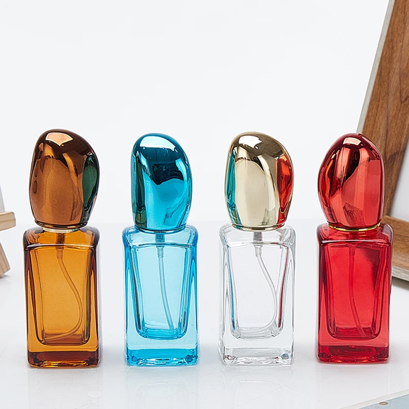 30ml 50ml Perfume Bottles - Colored Glass with Pump Sprayer
