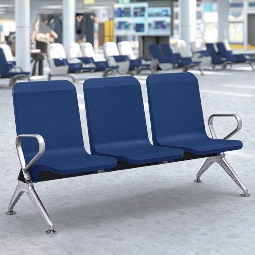 Industrial-Grade Steel Skeleton Seating for High-Usage Public Facilities 4
