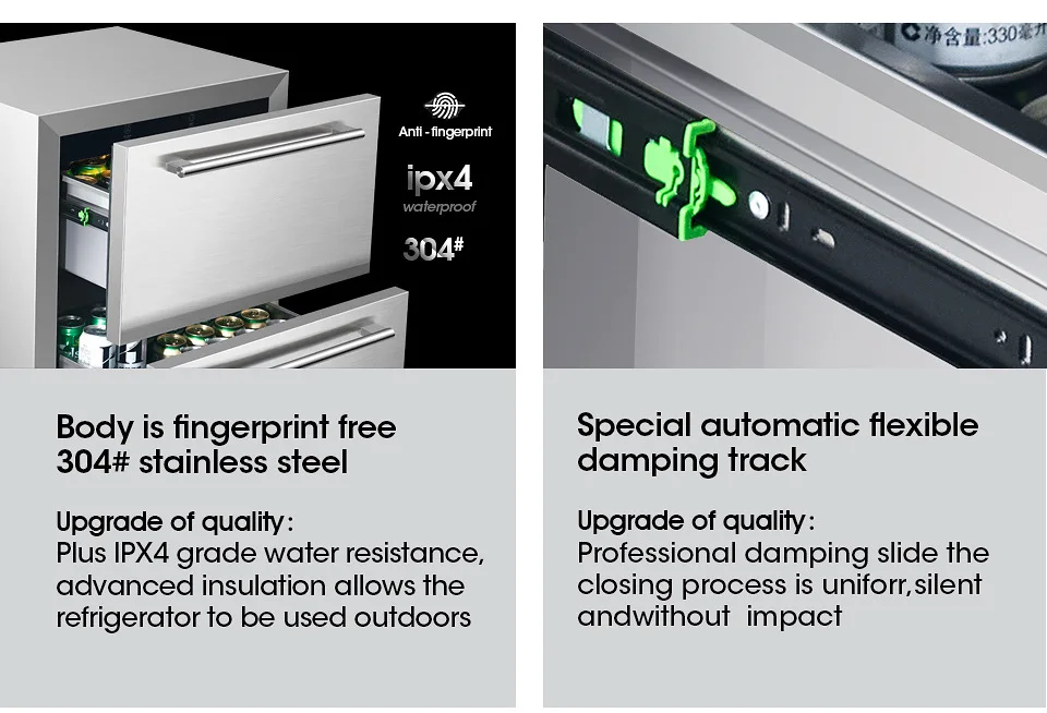 Large Restaurant Refrigerator Solid Door Upright Chiller 110degree