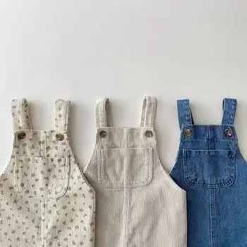 Infant Cotton Baby Long Pants Toddler Girl Overalls Baby Clothing Autumn Kids Trousers