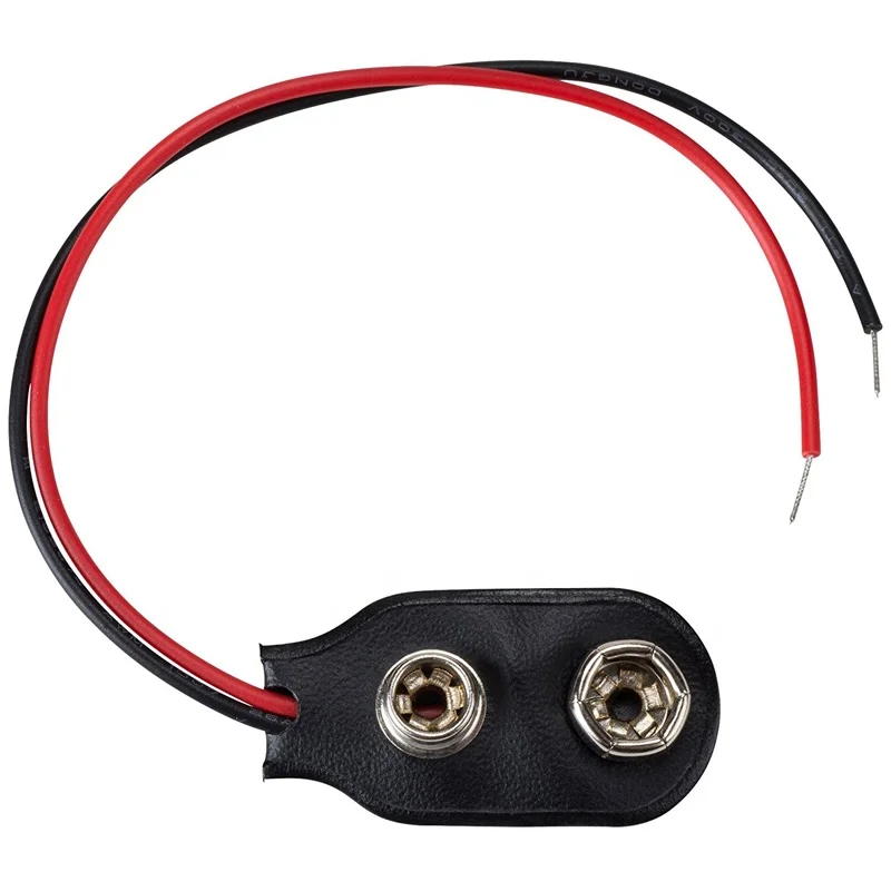 GLOBALTONE GT3-1840 I Type 9V Battery Snap Clip Connector BMS Soft Shell Lead Wire Metal Plastic Batteriehalter/Support Batterie
