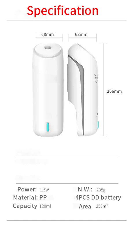 2021 New Design 120ml Diffuse Machine  Automatic Aroma Diffuser