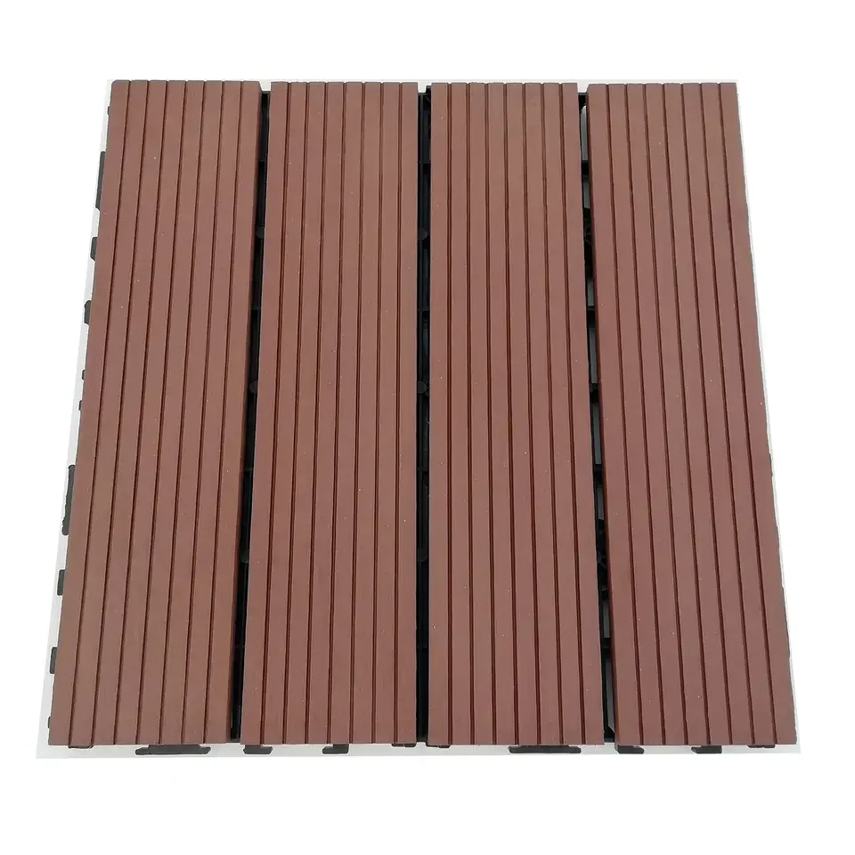 Diy Wpc Interlocking Decking Tiles Outdoor 300*300mm Low Maintenance
