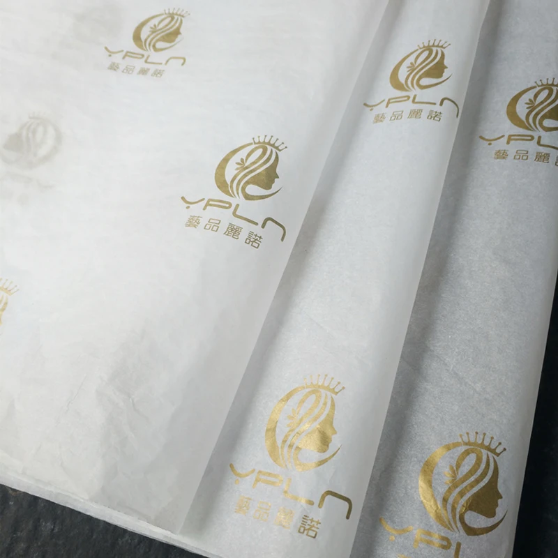 Custom Eco Friendly White Wrapping Tissue Paper With Brands Names