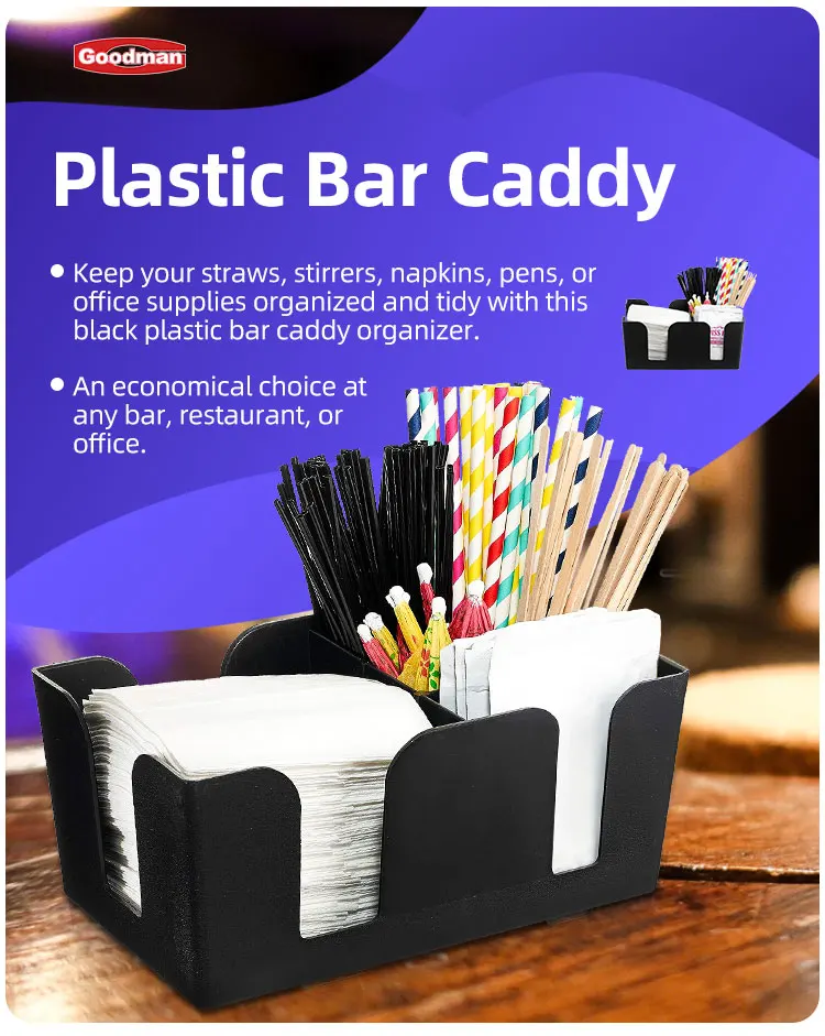 modern bar accessories bartender tools plastic straw holders dispenser bar caddy factory