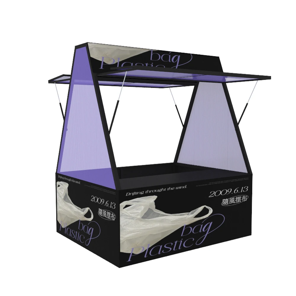 Enclosed Display Racks It Can Be Closed and Locked for Events and Food Festivals Event Tent Night Market Stall Shelf Kiosk Tent