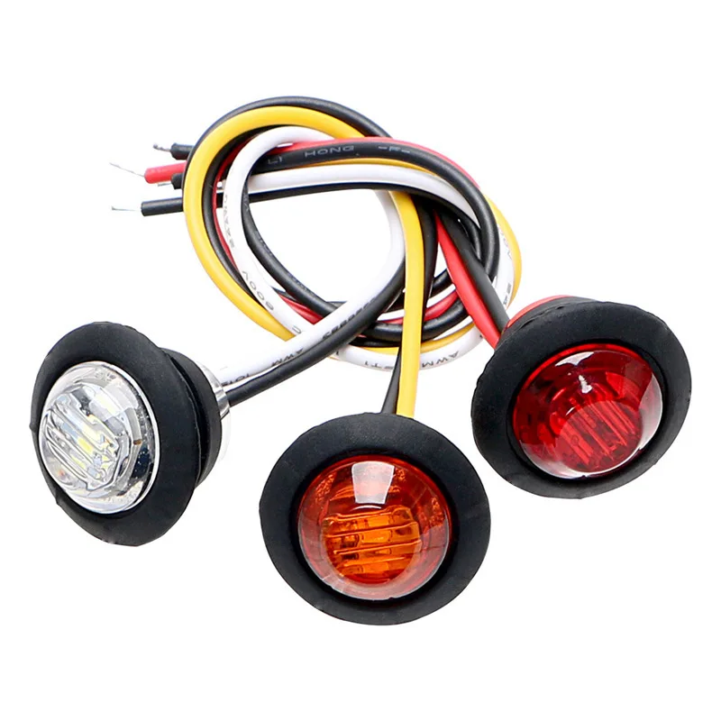 YOSOVLAMP 3/4 Inch Truck Edge Light Small Round Light 12v24v Car Eagle Eye signal LED Width Indicator Light
