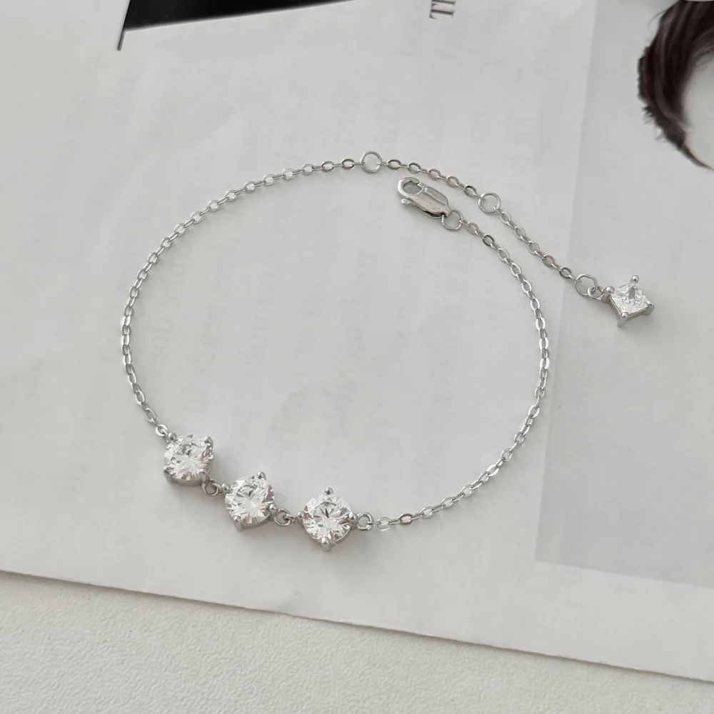 KAKODIY Luxury Series 925 Sterling Silver Rhodium 18K Gold Plated Chain 5A Cubic Zirconia Charm Bracelet Women's Jewelry detail 7
