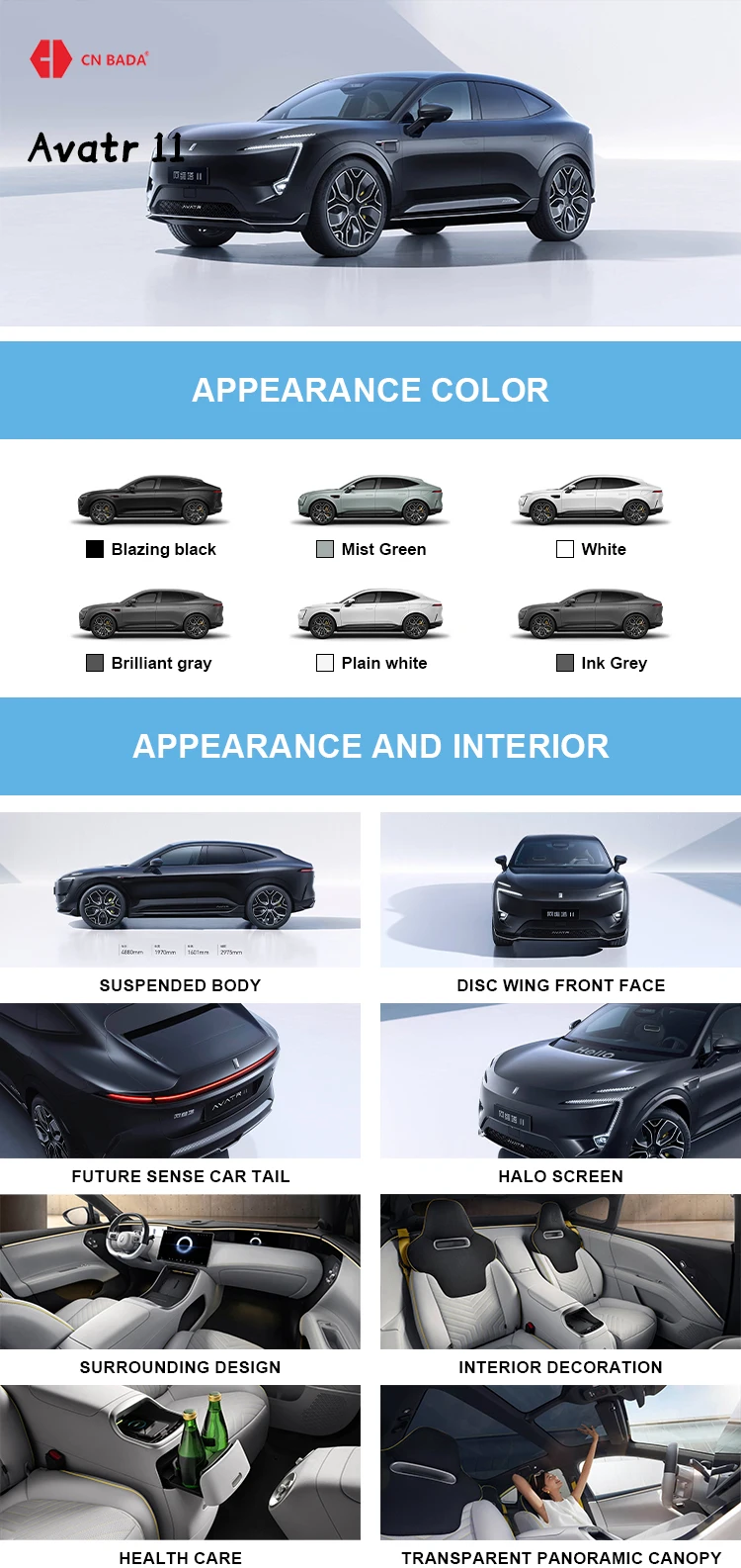 2023 New Changan Avatr New Energy Vehicle 4-door 5-seater Pure Electric ...