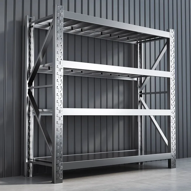 Stainless Steel Shelf 4 Layer Commercial Storage Rack with Polished Surface
