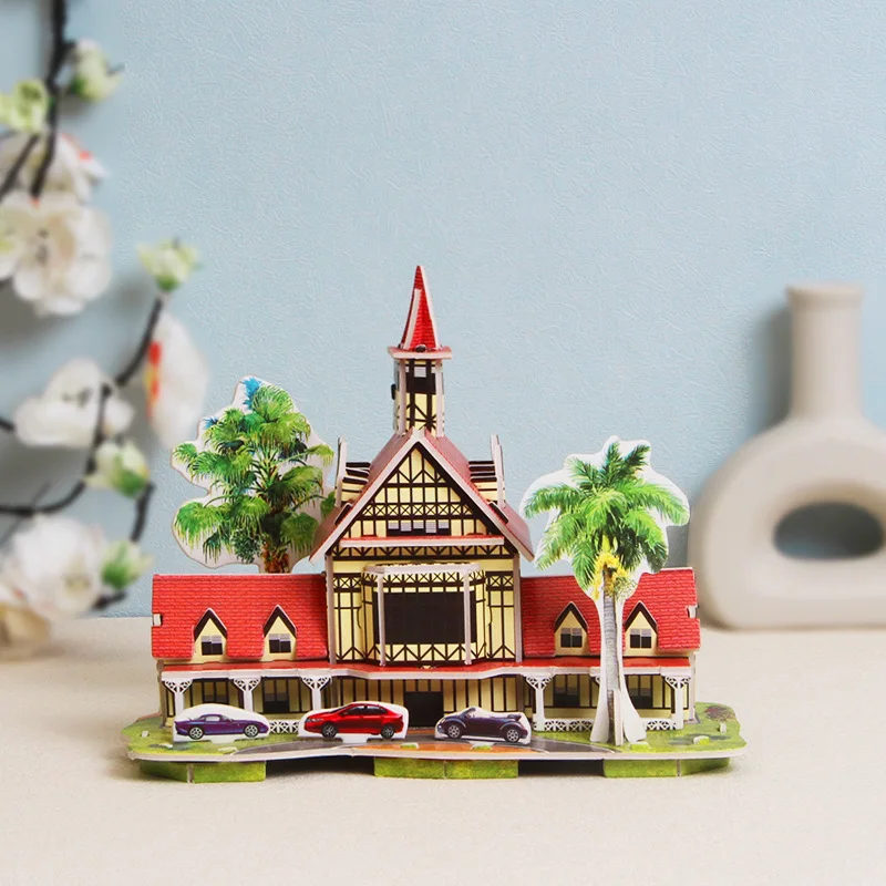 Kindergarten Children Paper Manual 3d Jigsaw Intelligence Development Model Early Educational Toy