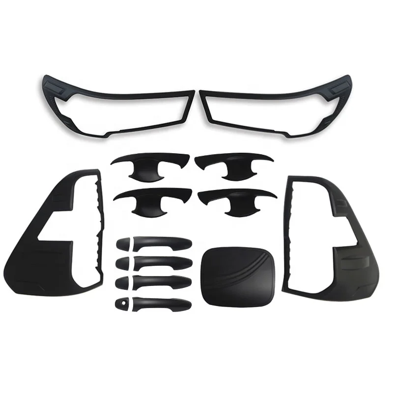 NEW Exterior 4X4 4X2 Accessories ABS Matte Black Kit Full Combo Set Ganish Cover for Toyota Hilux 2021 2022 2023 2024