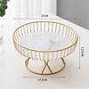 Large white gold pattern fruit basket