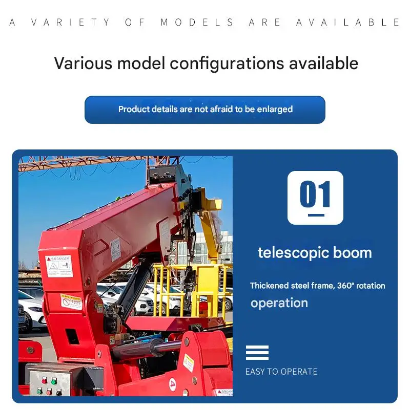 CE Certified 8-ton Crawler Spider Crane, Hydraulic Boom Lift, Flying Arm Telescopic Small Spider Crane China