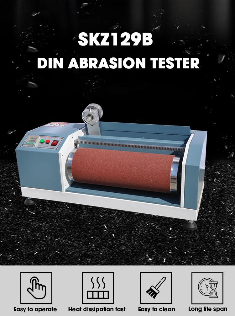 Universal Din Rubber Abrasion Friction Test Machine Rubber Abrasion