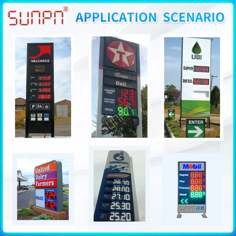 Elektromechanische Klappziffer-Anzeige – 7-Segment – Tankstelle / Tafel Gebraucht