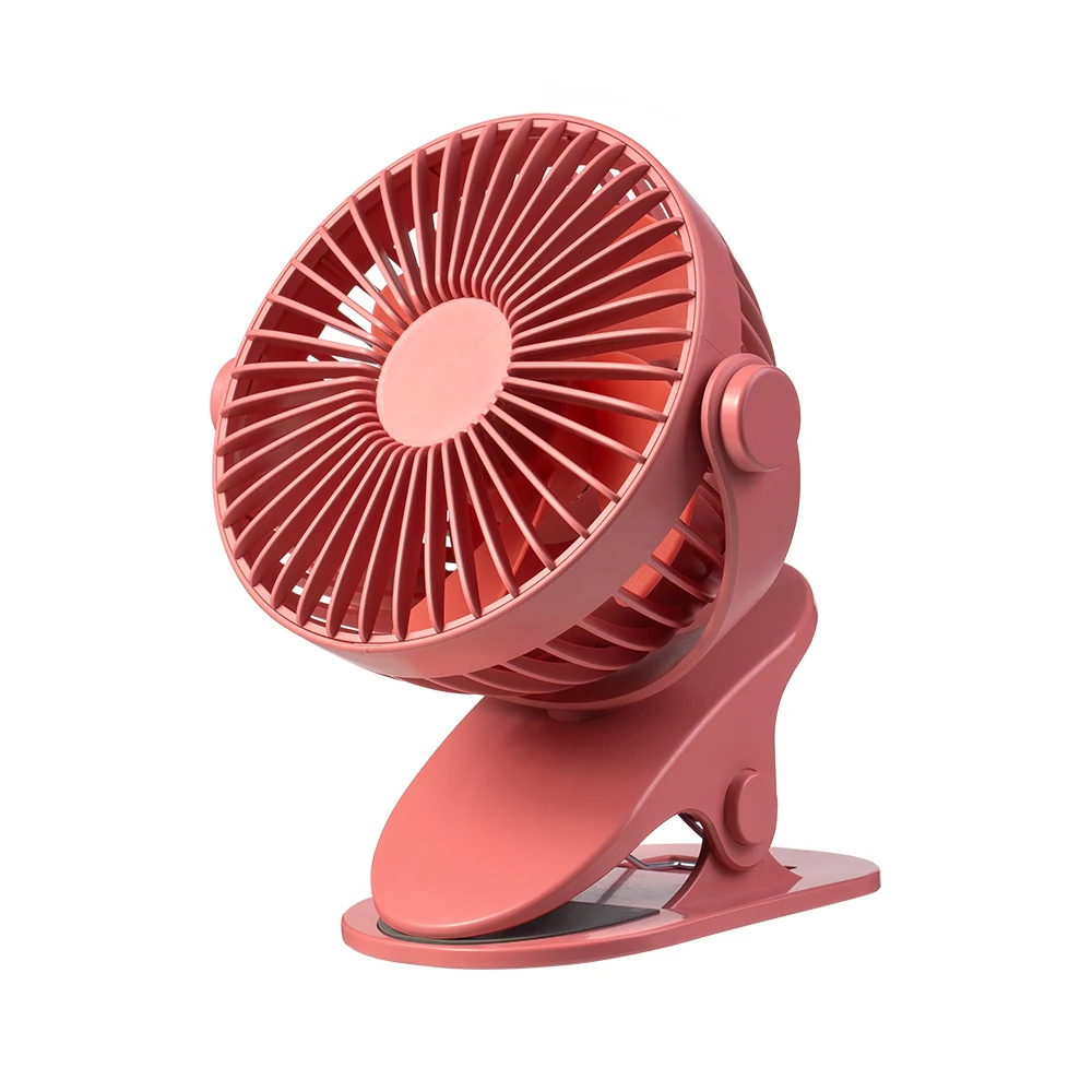Small Rechargeable Battery Fans 360 Degree Oscillating Electric Fan USB Charger Portable Clip on Desk Mini Fan
