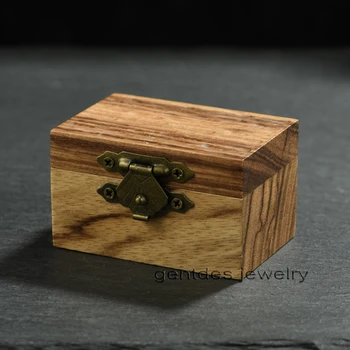Gentdes Jewelry Zebra Wood Engagement Ring Box For Jewelry Gift Package