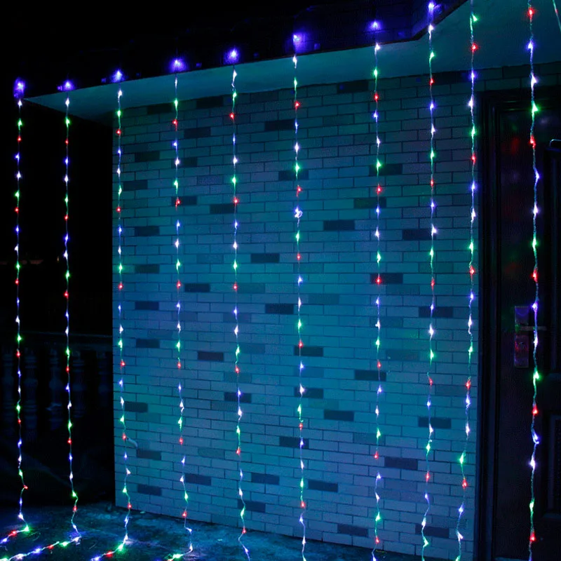 Waterfall Curtain Led String Light Garland Flow Water Meteor Shower Rain Light Window Icicle Decor Lights