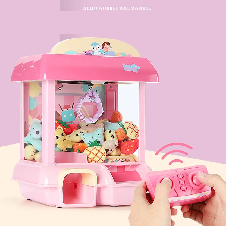 Kids Claw Machine Remote Control Catch Doll House Mini Vending Machine ...