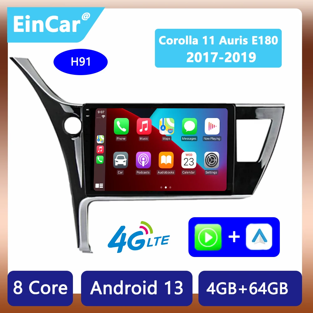 Android 13 for Toyota Corolla 11 Auris E180 2017 2018 2019 Car Radio Multimedia GPS Navi Car Stereo With Carplay Android Auto