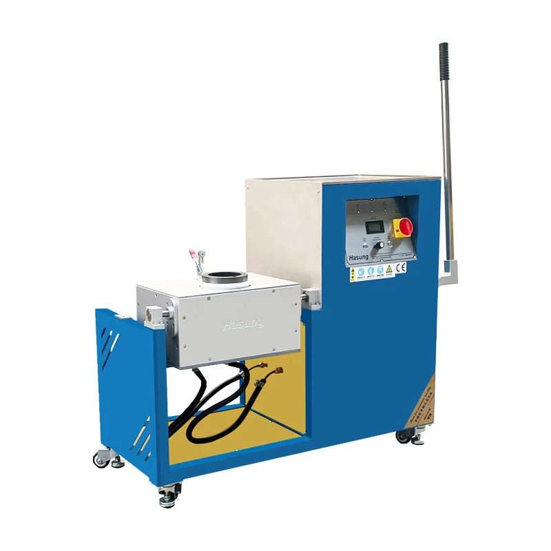 Factory Manual Pouring Induction Melting Furnace for Gold Silver Copper Smelting Precious Metal Melting Pot