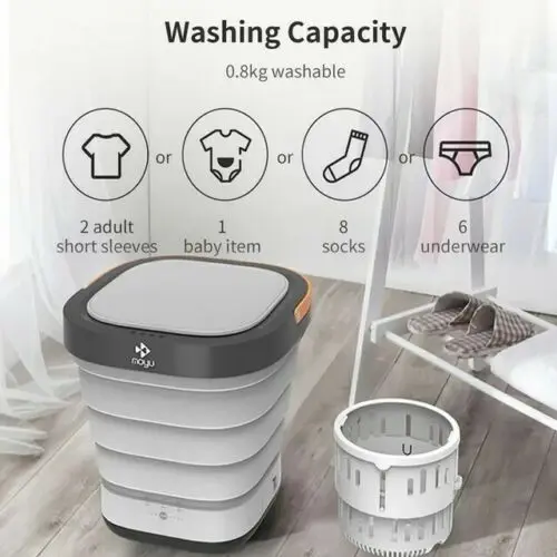 Moyu Mini Portable Washing Machine Xpb08f2 2 In 1 Portable Foldable