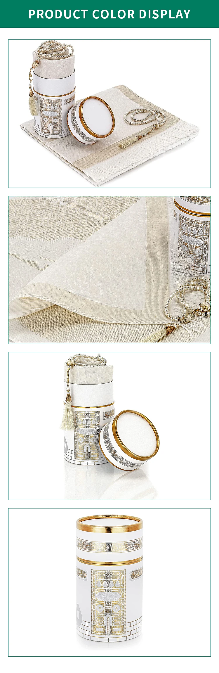 Prayer Mat Gift Set Wholesale Luxury Turkish Prayer Mat Portable Prayer