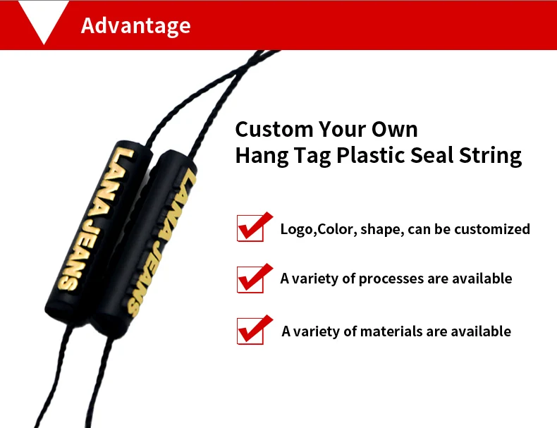 String Seal Custom Lock Hang Tag String Seal Plastic Colorful Clothing Garment Bag ...