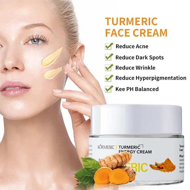 KORMESIC OEM Wholesale Private Label Skin Care Facial Cream Whitening Turmeric Energy Facial Cream