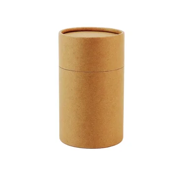 Custom Logo Black Cardboard Tube for Perfume & Cosmetic Jars Round Essential Oil Gift Box Packaging Cylinder Style