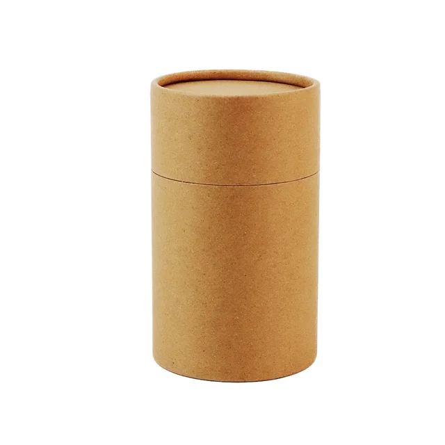 Custom Logo Black Cardboard Tube for Perfume & Cosmetic Jars Round Essential Oil Gift Box Packaging Cylinder Style