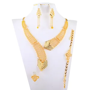 Brand Jewelry Luxury Sets Arabic Jewelry 18k Gold Plated  Bulk Wholesale Earrings
