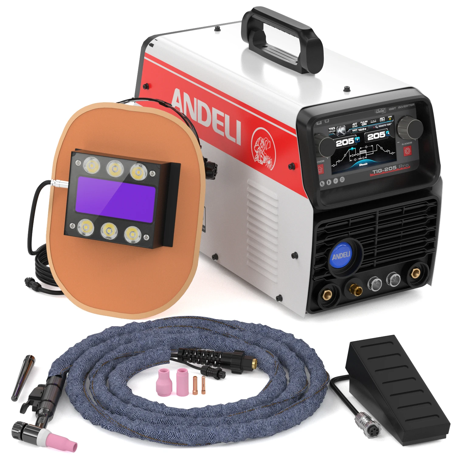 ANDELI TIG-250PLS AC/DC TIG Welding Machine - 110V/220V - Cold 