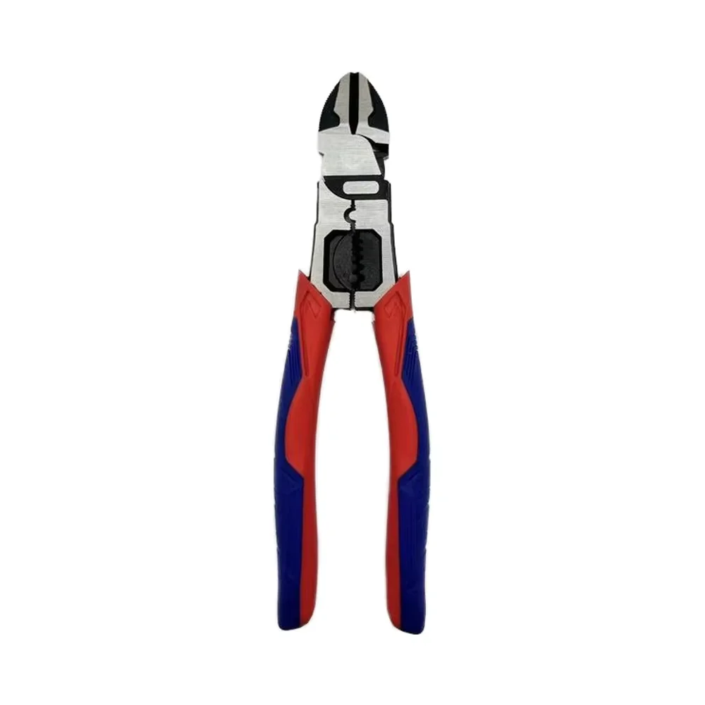 Industrial Grade DIY Crimping Pliers Serrated Jaw Plastic Molded Handle Wire Stripper Cutting Multi-Functional-OEM Customizable