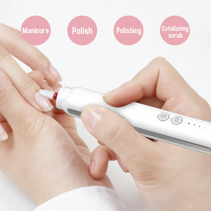 Portable Nail Drill Machine Kit Rechargeable M2 Electric Nail Instrument 15000RPM for Manicure Pedicure Polishing Exfoliante