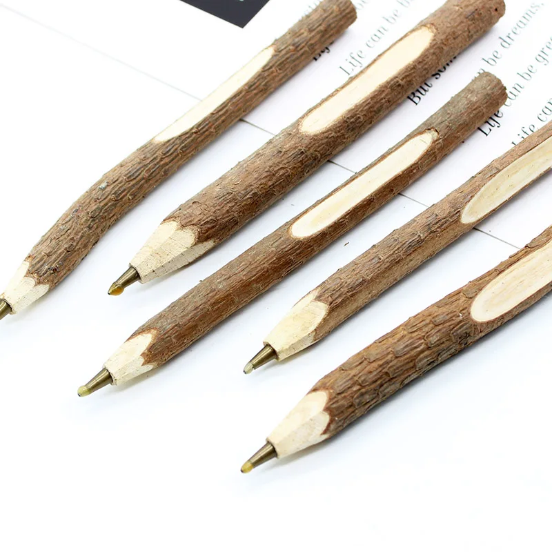 OEM China Factory Custom Logo Natural Tree Branch Ball Pen Wood Twig Ballpoint Pen