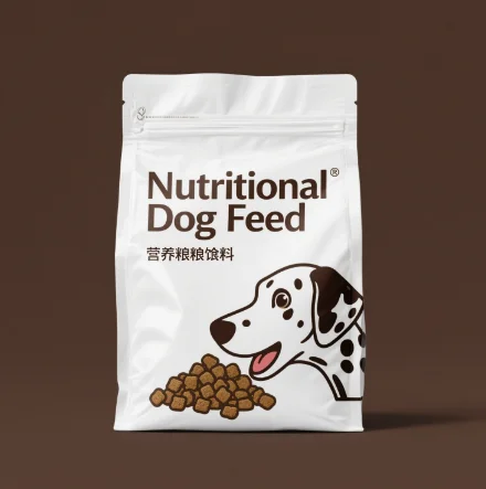 Customized Dog Food Packaging, Dry Dog Food Bag, Matte Finished Self Sealing Bag with Aluminum Foil Plastic Standing Bag