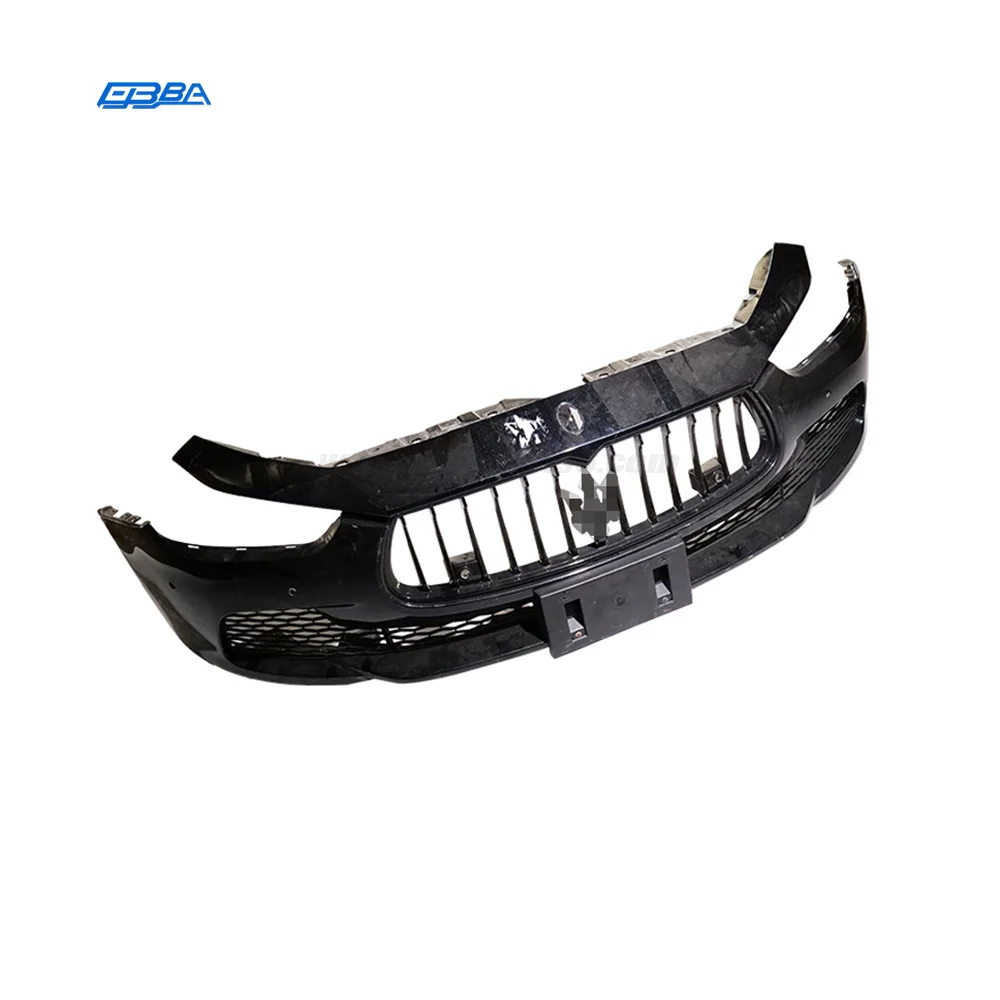 באמפר קדמי שחור למאזרטי ג'יבלי, דגמים 2014–2017, מספר חלק מקורי 673001801, איכות יצרנית מקורית (OEM), משומש