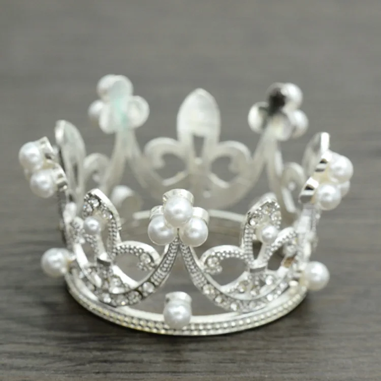 Cake Topper Baby Boy With Crown Tiara Headband Happy Birthday Wedding