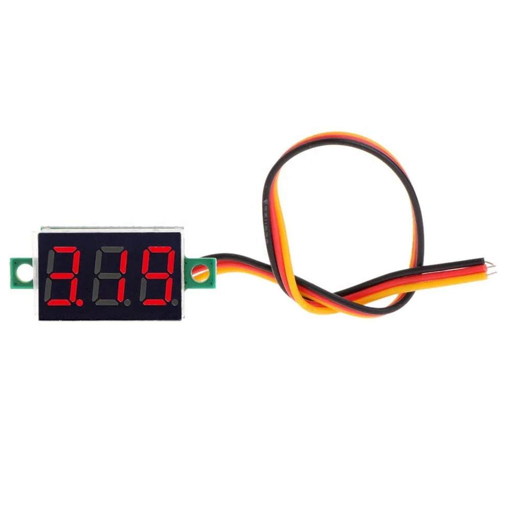 Digital Voltmeter,DC 0-100V Digital Voltage Meter Voltmeter LED Panel Display for Car Motorcycle Waterproof