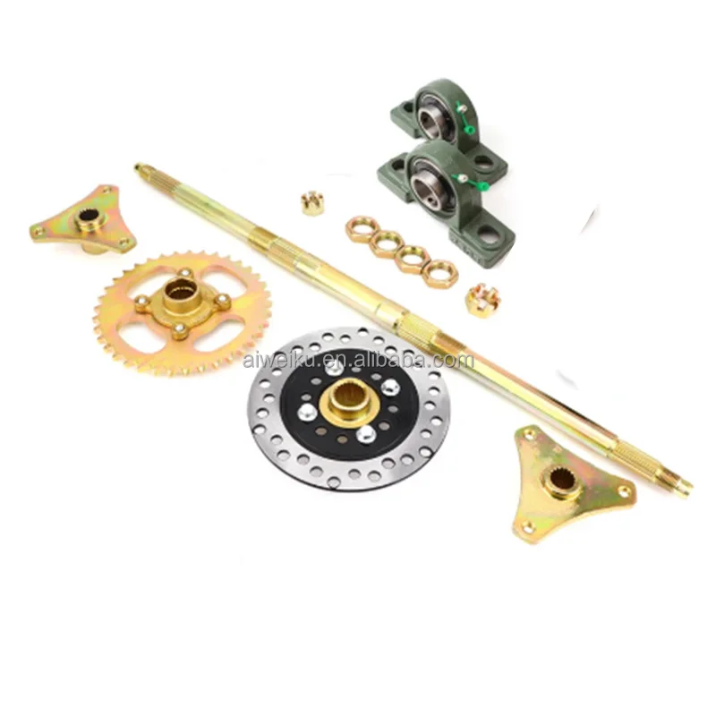 Rear Axle with Flange for ATV Quad Go Karts - Complete Assembly